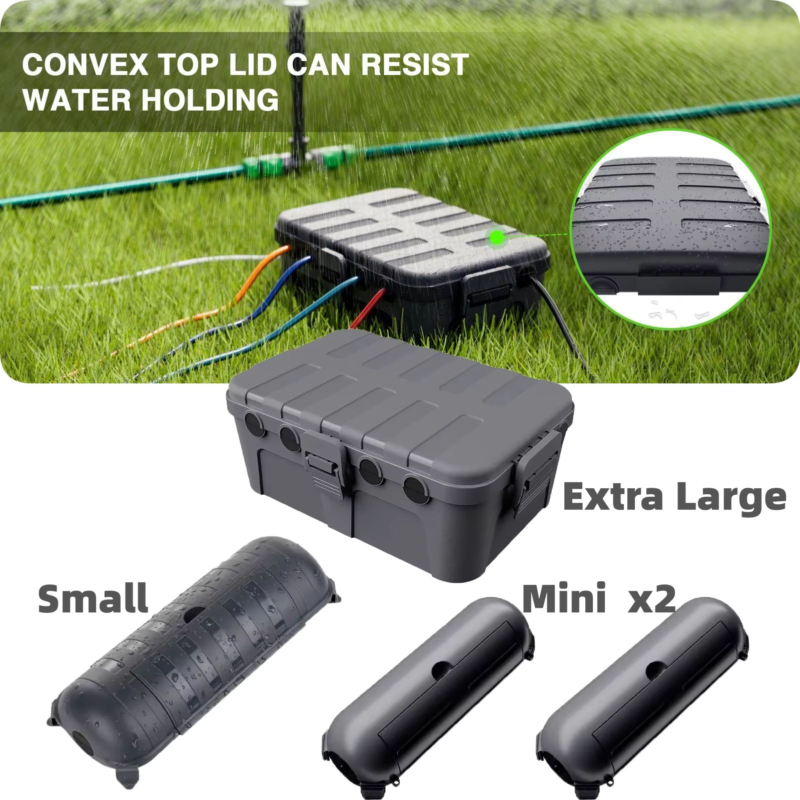 Outdoor Power Strip With Cover - Grandes boîtes électriques extérieures résistantes aux