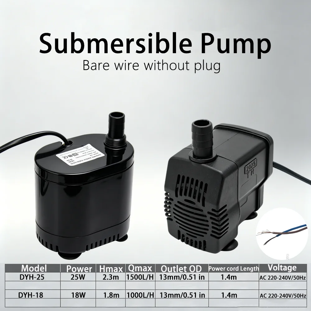 Water Pump Submersible - Pompe submersible 220V avec fil nu,