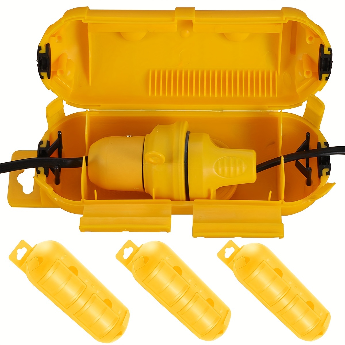 Extension Cord Outdoor - Cache-cordon de rallonge jaune avec joint