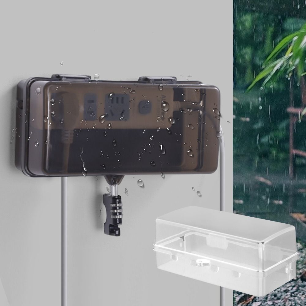 Outdoor Power Strip With Cover - Boîtier de protection portable en plastique