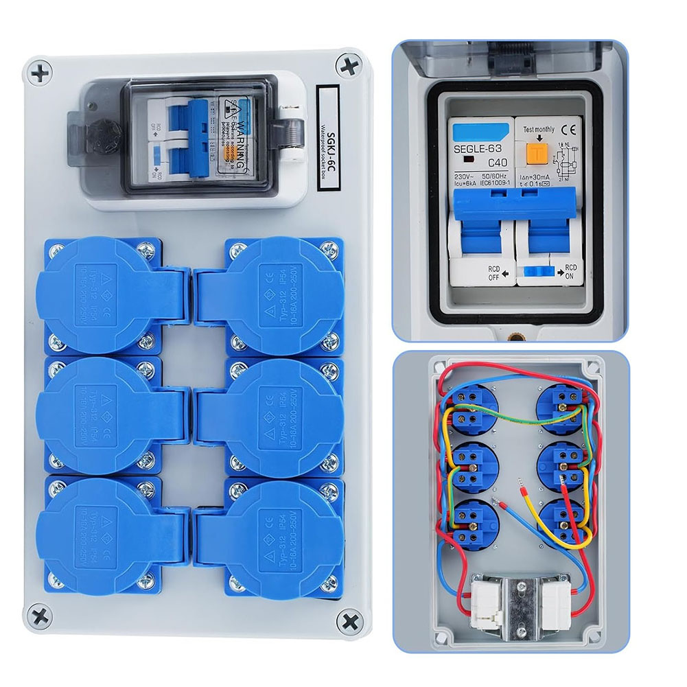 Outdoor Power Distributors - Distributeur d'alimentation mural IP54 à 6