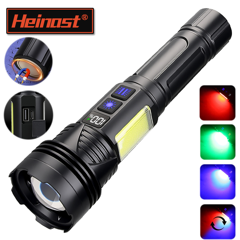 Outdoor Power Works - Lampe torche LED puissante à main,