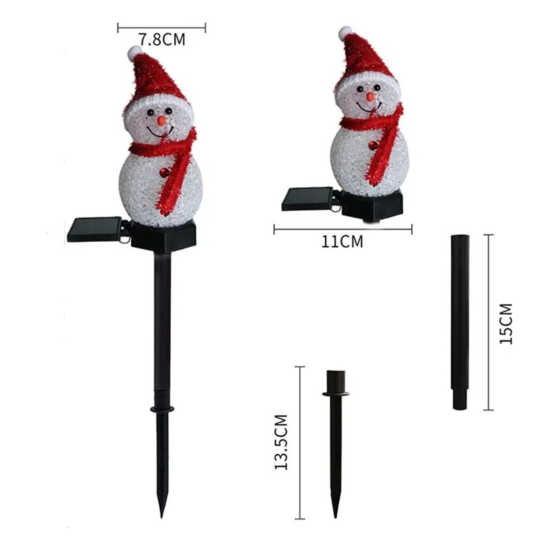 2 LED bonhomme de neige solair - Outdoor Power For Xmas Lights avis et prix