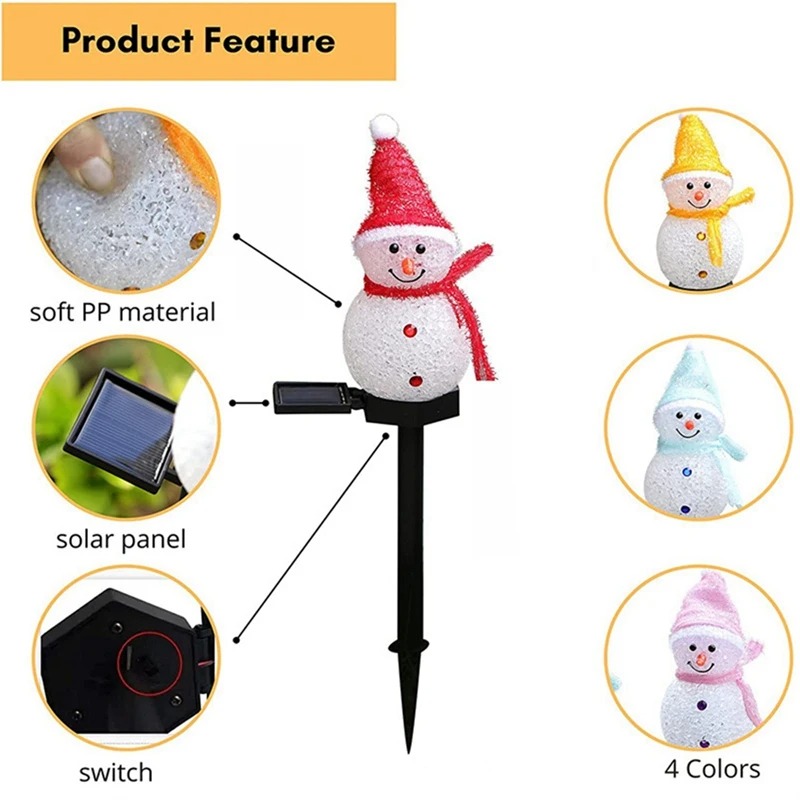 2 LED bonhomme de neige solair - Outdoor Power For Xmas Lights avis et prix
