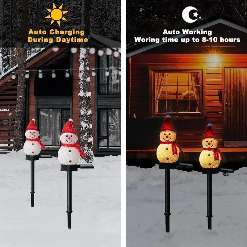 2 LED bonhomme de neige solair - Outdoor Power For Xmas Lights avis et prix