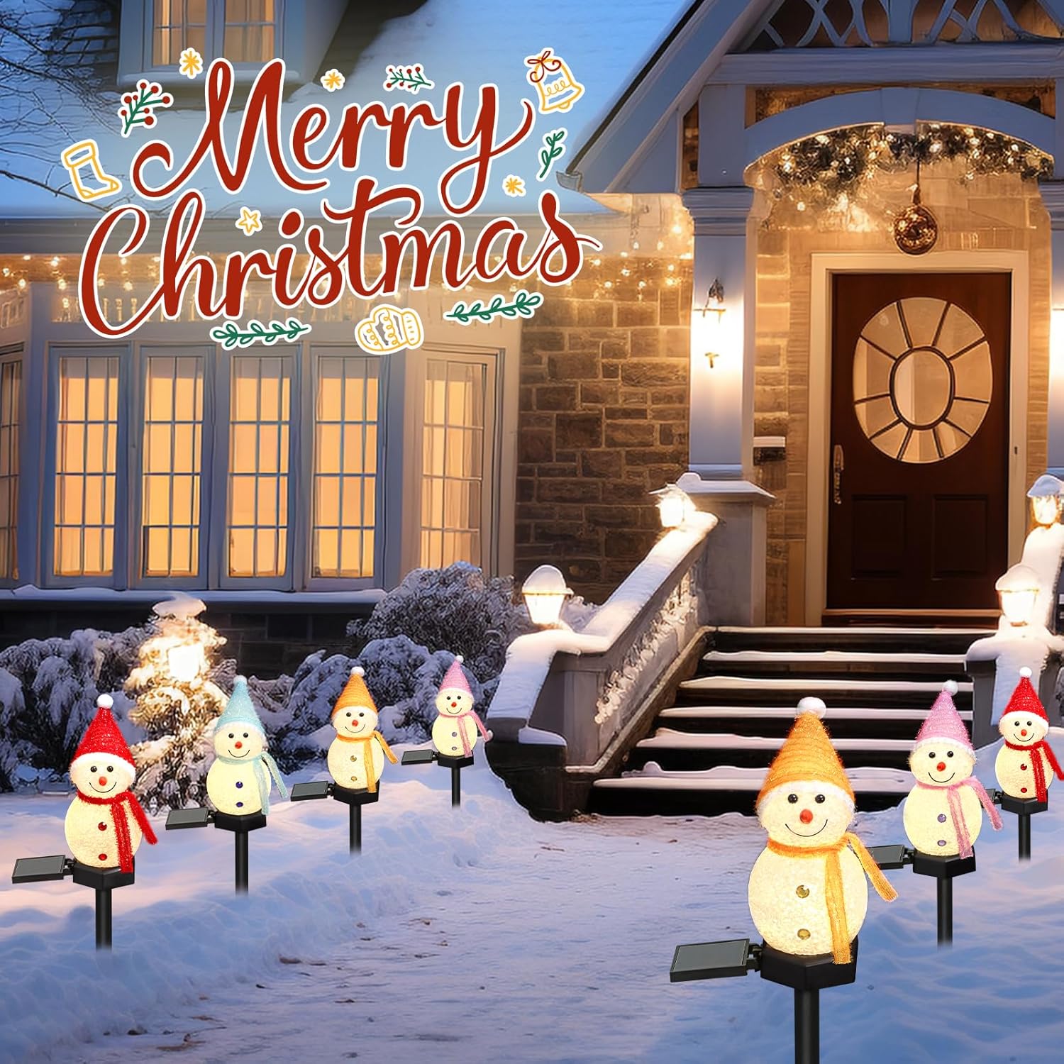 LED bonhomme de neige solaire  - Outdoor Power For Xmas Lights avis et prix