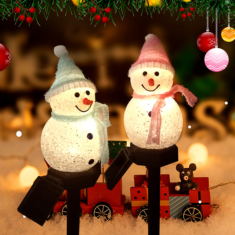 LED bonhomme de neige solaire  - Outdoor Power For Xmas Lights avis et prix