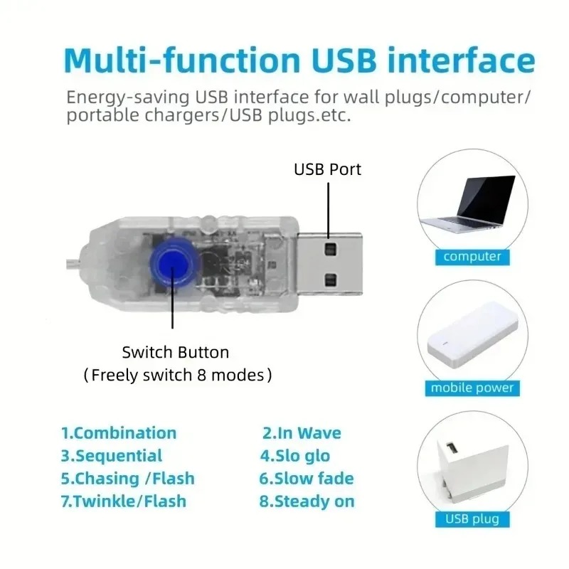 Guirlande lumineuse USB 200 LE - Outdoor Power For Xmas Lights avis et prix