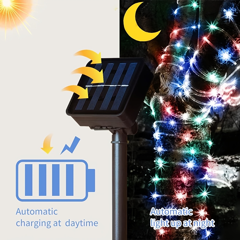 Corde solaire lumière 8 Mode é - Outdoor Power For Xmas Lights avis et prix